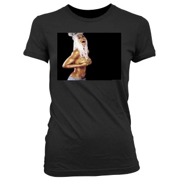 Janet Jackson Women's Junior Cut Crewneck T-Shirt