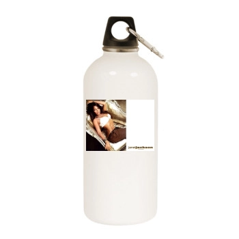 Janet Jackson White Water Bottle With Carabiner