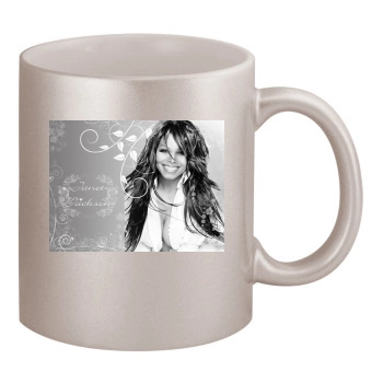 Janet Jackson 11oz Metallic Silver Mug