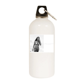 Janet Jackson White Water Bottle With Carabiner