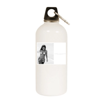 Janet Jackson White Water Bottle With Carabiner