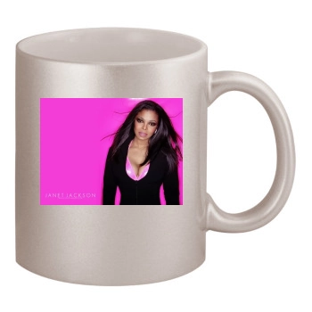 Janet Jackson 11oz Metallic Silver Mug