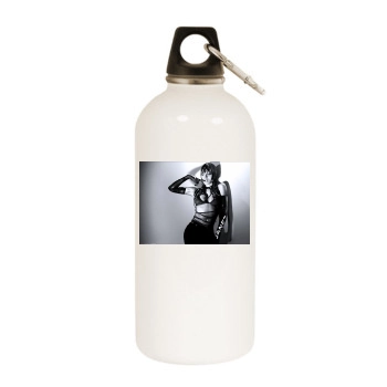 Janet Jackson White Water Bottle With Carabiner