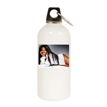 Janet Jackson White Water Bottle With Carabiner