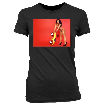 Janet Jackson Women's Junior Cut Crewneck T-Shirt