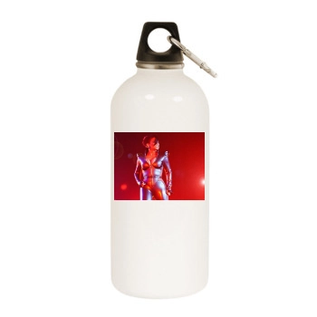 Janet Jackson White Water Bottle With Carabiner