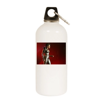 Janet Jackson White Water Bottle With Carabiner