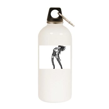 Janet Jackson White Water Bottle With Carabiner