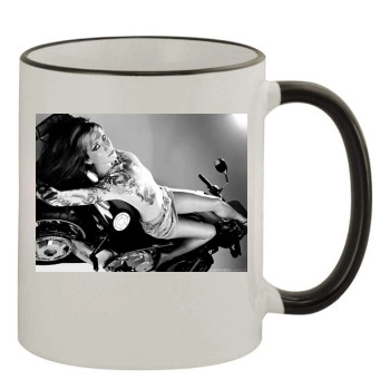 Jennifer Aniston 11oz Colored Rim & Handle Mug