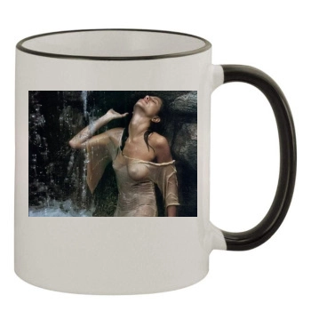 Jennifer Aniston 11oz Colored Rim & Handle Mug