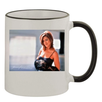 Jennifer Aniston 11oz Colored Rim & Handle Mug