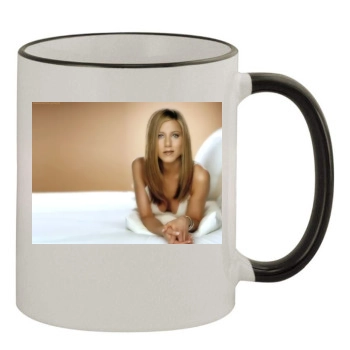 Jennifer Aniston 11oz Colored Rim & Handle Mug