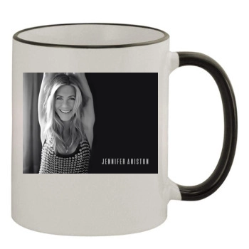 Jennifer Aniston 11oz Colored Rim & Handle Mug