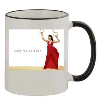 Jennifer Aniston 11oz Colored Rim & Handle Mug