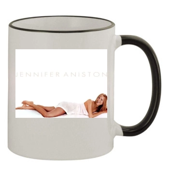 Jennifer Aniston 11oz Colored Rim & Handle Mug