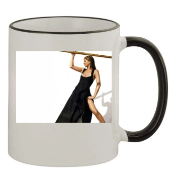 Jennifer Aniston 11oz Colored Rim & Handle Mug