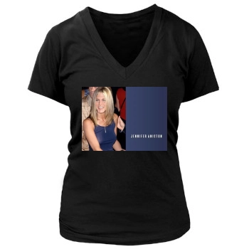 Jennifer Aniston Women's Deep V-Neck TShirt