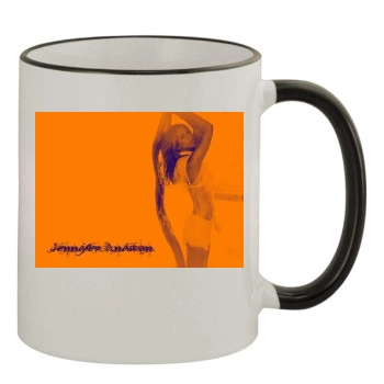 Jennifer Aniston 11oz Colored Rim & Handle Mug