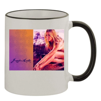 Jennifer Aniston 11oz Colored Rim & Handle Mug