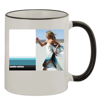 Jennifer Aniston 11oz Colored Rim & Handle Mug