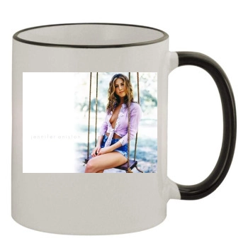 Jennifer Aniston 11oz Colored Rim & Handle Mug