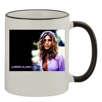 Jennifer Aniston 11oz Colored Rim & Handle Mug