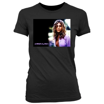 Jennifer Aniston Women's Junior Cut Crewneck T-Shirt