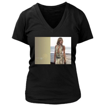 Jennifer Aniston Women's Deep V-Neck TShirt