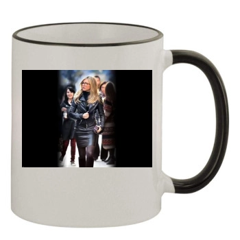 Jennifer Aniston 11oz Colored Rim & Handle Mug