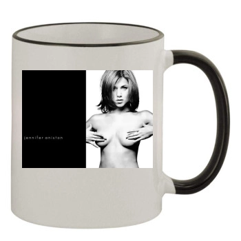 Jennifer Aniston 11oz Colored Rim & Handle Mug