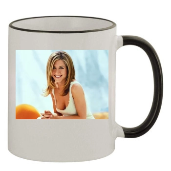 Jennifer Aniston 11oz Colored Rim & Handle Mug