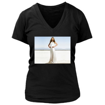 Jennifer Aniston Women's Deep V-Neck TShirt