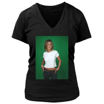 Jennifer Aniston Women's Deep V-Neck TShirt