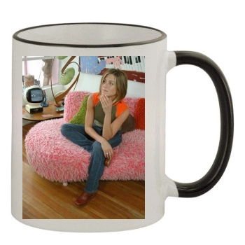 Jennifer Aniston 11oz Colored Rim & Handle Mug