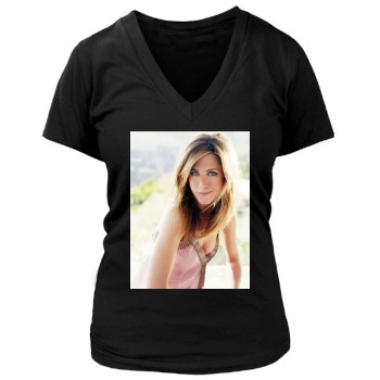 Jennifer Aniston Women's Deep V-Neck TShirt