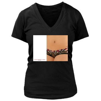 Jennifer Ellison Women's Deep V-Neck TShirt