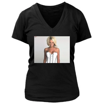 Jennifer Ellison Women's Deep V-Neck TShirt