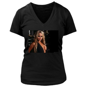 Jennifer Ellison Women's Deep V-Neck TShirt