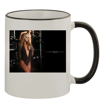 Jennifer Ellison 11oz Colored Rim & Handle Mug