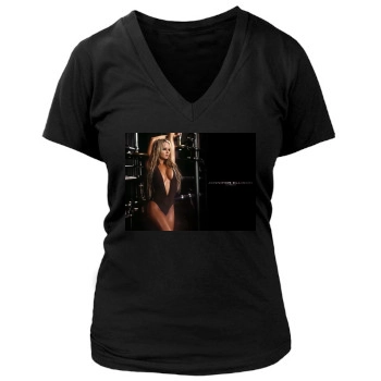 Jennifer Ellison Women's Deep V-Neck TShirt