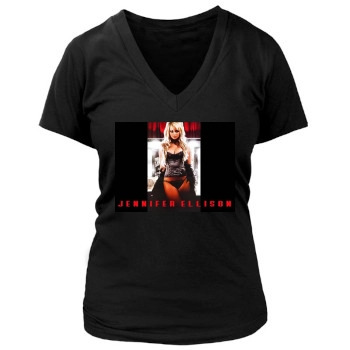 Jennifer Ellison Women's Deep V-Neck TShirt