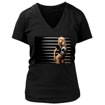 Jennifer Ellison Women's Deep V-Neck TShirt