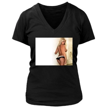 Jennifer Ellison Women's Deep V-Neck TShirt