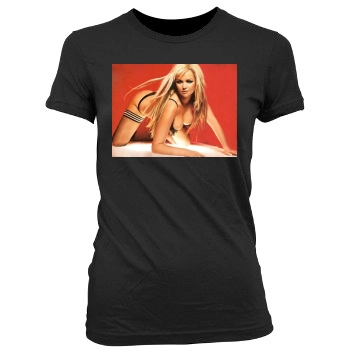 Jennifer Ellison Women's Junior Cut Crewneck T-Shirt