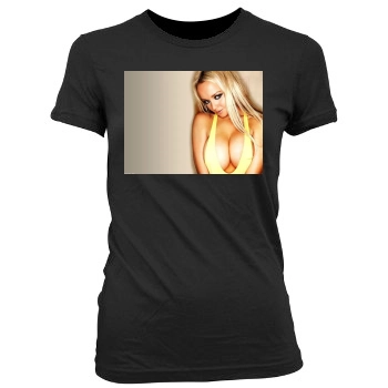 Jennifer Ellison Women's Junior Cut Crewneck T-Shirt