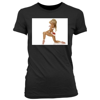 Jennifer Ellison Women's Junior Cut Crewneck T-Shirt