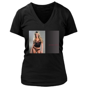 Jennifer Ellison Women's Deep V-Neck TShirt