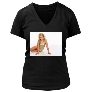 Jennifer Ellison Women's Deep V-Neck TShirt