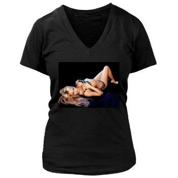 Jennifer Ellison Women's Deep V-Neck TShirt