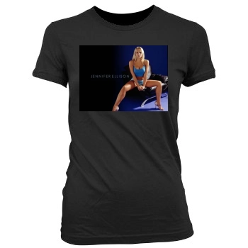 Jennifer Ellison Women's Junior Cut Crewneck T-Shirt